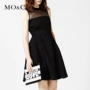 MOCO quan điểm khâu không tay vest cao eo slim Một từ váy váy MA161SKT52 đầm đẹp 2021