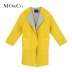 MOCO mùa thu và mùa đông retro vòng vai cắt ve áo túi hai mặt áo coat MA154OVC56 Moan 珂