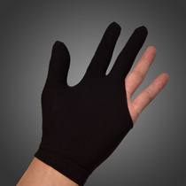 Pure breathable fabric black billiards special three finger gloves billiards pool supplies right hand universal ball room club batch