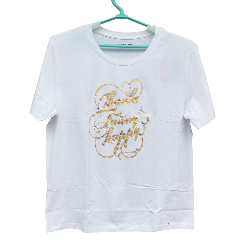 Ba-gun ngắn tay T-shirt womens 2018 mùa hè mới in bông mịn gây dựng chỉnh sửa đáy ngắn tay womens áo 23034A0.