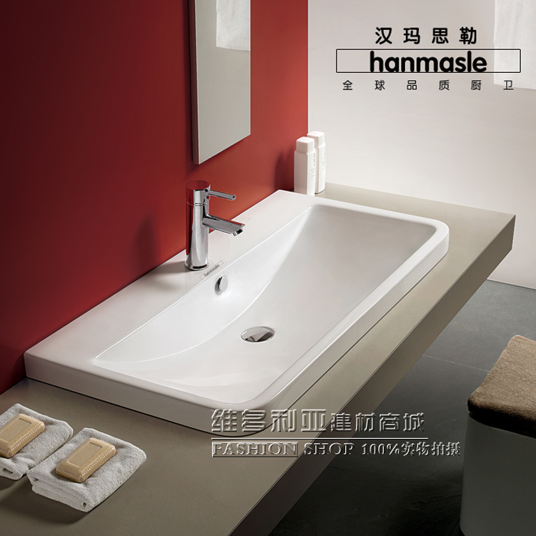 German washbasin combination washbasin ceramic basin wash basin semi-embedded large basin oversized basin extra large table basin