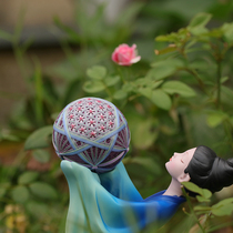 『大橙子手鞠球』蹴鞠球DIY材料包  特色手工摆件 手鞠球 如意草