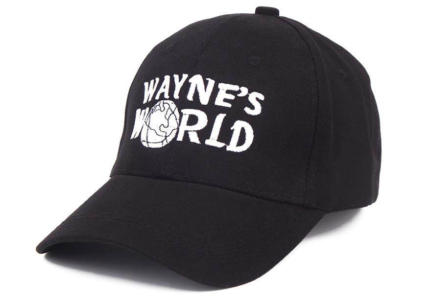 Waynes World Black Baseball Cap Wayne's World Embroidered Baseball Cap Duck Tongue Cap