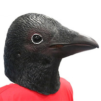 Crow Bird Cosplay Mask Halloween black crow mask bird beak latex hood