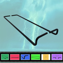 Shanghai furniture black model frame cabinet door panel display rack hook color board display stand hardware 5mm thick black