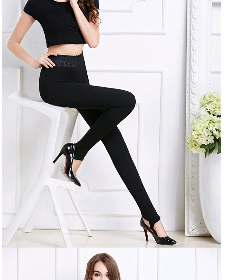 爱 爱神 正品 legging đôi lưới mỏng bề mặt chân rắn màu thon gọn thon gọn quan dai thu dong nu