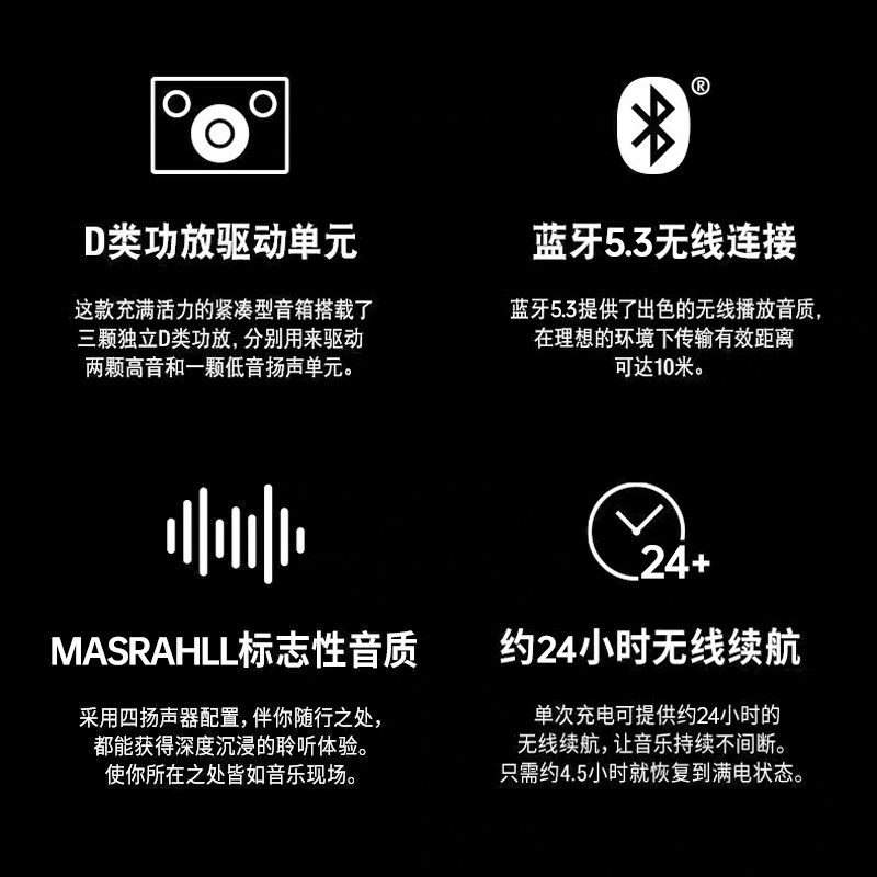 Huaqiangbei Wireless Bluetooth Speaker 2025 New Model Subwoofer High Volume Home Living Room Surround Sound High Quality