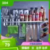 Kitchen shelf Free hole for soy sauce vinegar seasoning rack 304 stainless steel knife holder seasoning supplies storage shelf