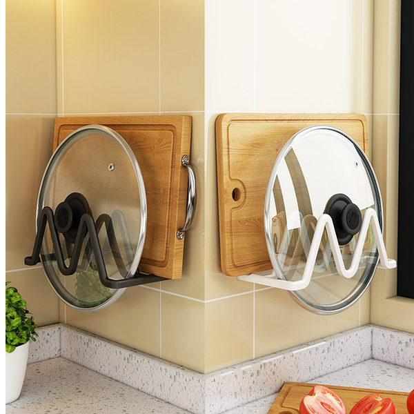 Cover Rack Multifunction-free Punched Kitchen Shelve Wall-mounted Wall Wall-mounted shelf Chopping Board Case Board rack