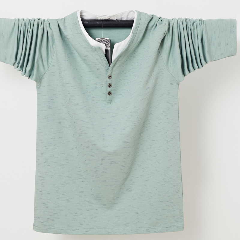 Long-Sleeve T-Shirt for Men, American Style Trendy Brand, Heavyweight Pure Cotton Base Shirt, V-Neck Top, Spring and Autumn Style, Inner Wear, Plus Size Long-Sleeve T-Shirt for Men, American Style Trendy Brand, Heavyweight Pure Cotton Base Shirt, V-Neck Top, Spring and Autumn Style, Inner Wear, Plus Size