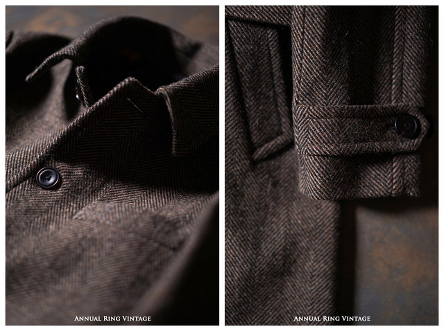 Dress ແຫວນປະຈໍາປີ AnnualRing Retro Herringbone Tweed Balmakken Coat Wool Long Jacket Winter