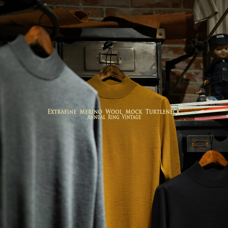 Annualring Vintage Merino Wool Sweater Half-Turtleneck Knitwear Machine Washable Versatile Solid Color Base Shirt