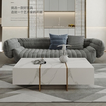 Post-modern light luxury Rock board tea table small apartment living room simple new fashion coffee table TV cabinet combination