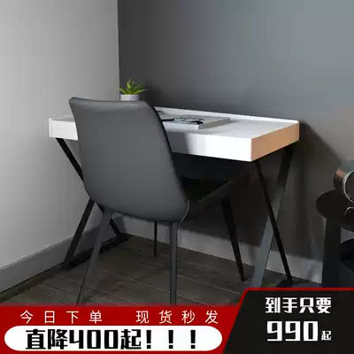 Italian small apartment desk simple fashion bedroom desk 80CM small desk 80cm small desk White small dressing table desk
