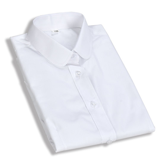 女童白衬衫长袖暖浴快健身配件紫花瓣