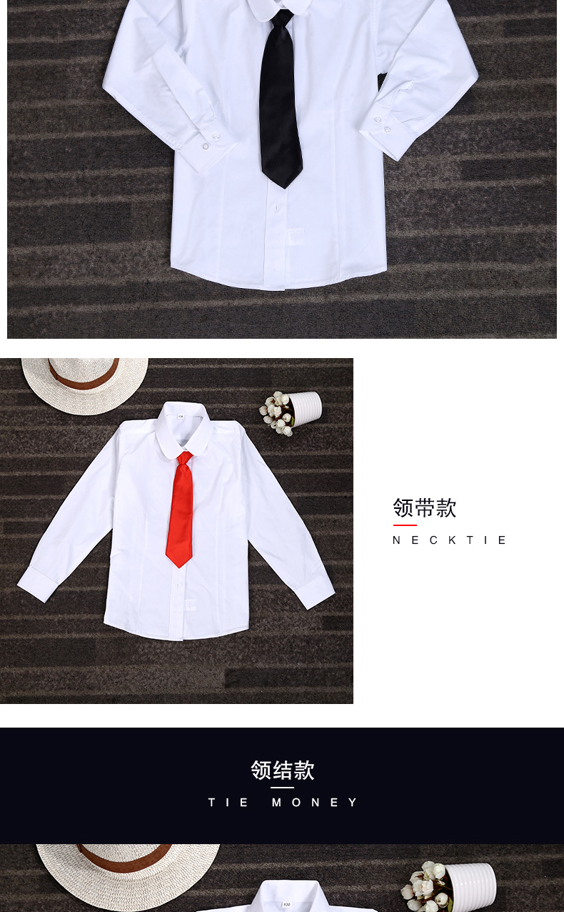 Trẻ em nữ mới áo sơ mi trắng dài tay cotton trắng áo sơ mi nữ trường tiểu học phục vụ biểu diễn cửa hàng quần áo trẻ em