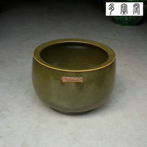 Jingdezhen ceramic antique tea powder small fish tank small water shallow fortune treasure basin feng shui tank turtle tank