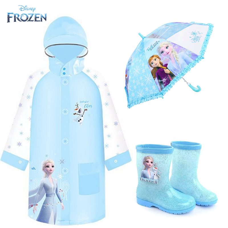 Elsa Children's Raincoat for Girls, New Model with Backpack Space, Suitable for Kindergarten, Toddlers, and Elementary School Students