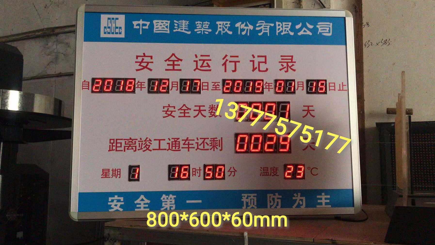Remaining days of opening Digital display LED Completion countdown to opening countdown days of opening Kanban board cumulative days