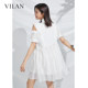 ສູນການຄ້າ Vilan/Huilan dress feminine summer ໃຫມ່ເສື້ອຢືດສີແຂງກະໂປງຊື່