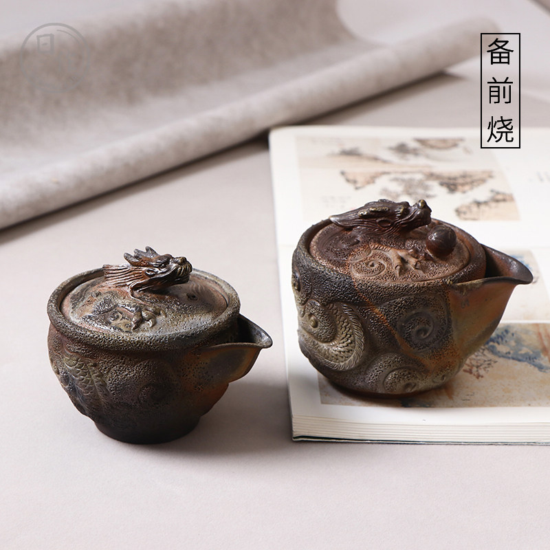 骨董】備前 在銘 青備前 木の実摘 変わり摘 窯変 宝瓶 泡瓶