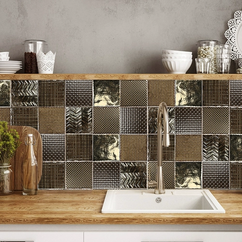 Ретро ручная кирпичная кирпичная темно -зеленая печь трансформатор сетка красный маленький квадратный кирпичный кухня плитка плитка плитка ресторанная мастерская плитка