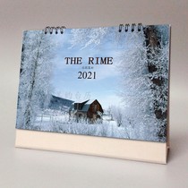 2021 2022 Rime landscape horizontal version of the Taiwan Calendar Northern snow scenery can be remembered plan New Years Eve calendar calendar calendar