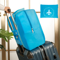 Travel bag portable large-capacity travel luggage bag handbag plug-in trolley bag foldable shoulder bag