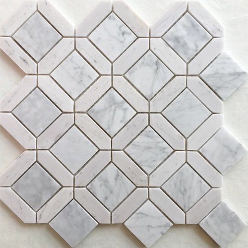 Белый каменный мозаичный парке