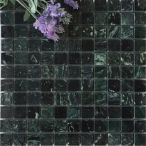 Ink Green Mosaic Tiles Natural Stone Large Flower Green Forest Green Wall Patch Marble Toilet Bathroom Fish Pond