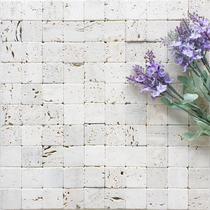 White Cave Stone Mosaic Tiles Natural Stone Imitation Ancient Marble Background Wall Toilet Shower Room Logo Tiles