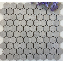 Grey Hexagonal Mosaic Wall Patch Balcony Stone Grey Girl Hexagon Toilet Tile Bathroom marble