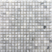 Grey White Stone Mosaic Wall Patch Natural Marble Carrara White Bright Face 15mm Arched Brick Bar Counter Bathroom