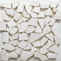 Natural Stone Mosaic Wall Appliqued Marble Rice White Cave Stone Fragrans Cobblestone Mess Bar Terrace Bathroom Background Wall