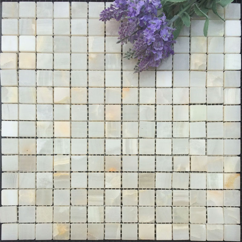 Natural Stone Mosaic Tile Marble White Jade Bathroom Wall Sticker Powder Room Background Wall Swimming Pool Pool Tile