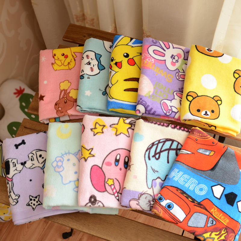 Pure cotton towel Pikachu car men and women cute soft absorbent 75*35cm adult face towel
