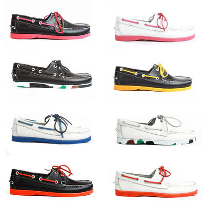 Men Boat Shoes Vintage board shoes, lace-up sailing shoes, Doudou genuine leather breathable loafers, handcrafted men's and women's shoes