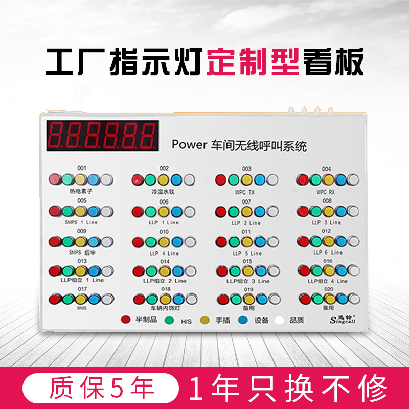 Xunling pager factory production line hospital ward factory maintenance quality control emergency alarm host can be connected to alarm lights