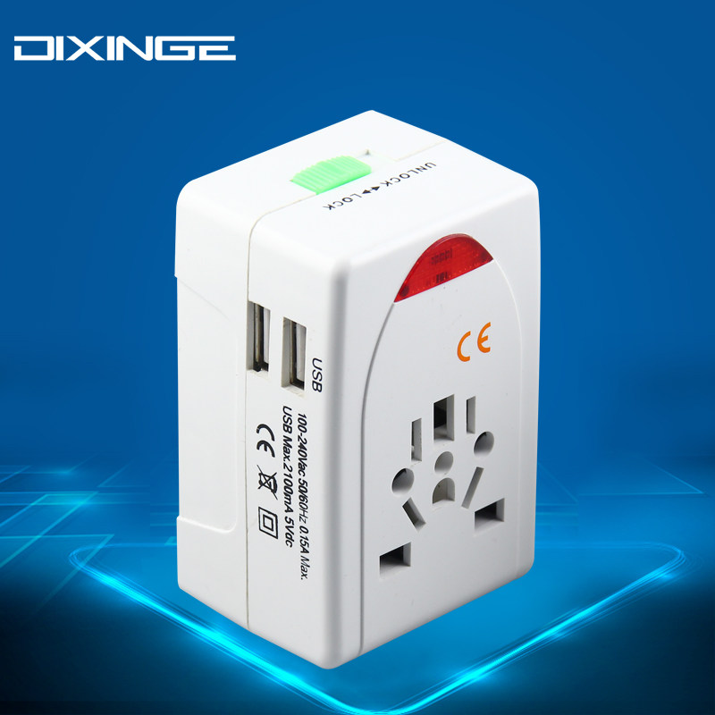 Global Tuna with foreign travel multipurpose charger socket Dual USB European travel power conversion plug