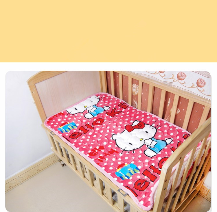 Có thể gập lại mẫu giáo nap nệm flannel nhung san hô trẻ em của pad là nôi nhíp có thể giặt nhà