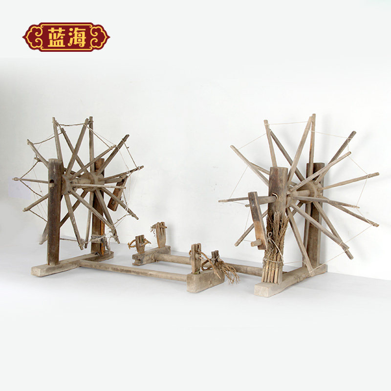 Old Textile Line Car of the Republic of the Republic of the Republic of the Republic of the Republic of the Republic of the Republic of China with the hand of the hand spinning and weaving machine cloth machine accessories folk nostalgic old objects-Taobao