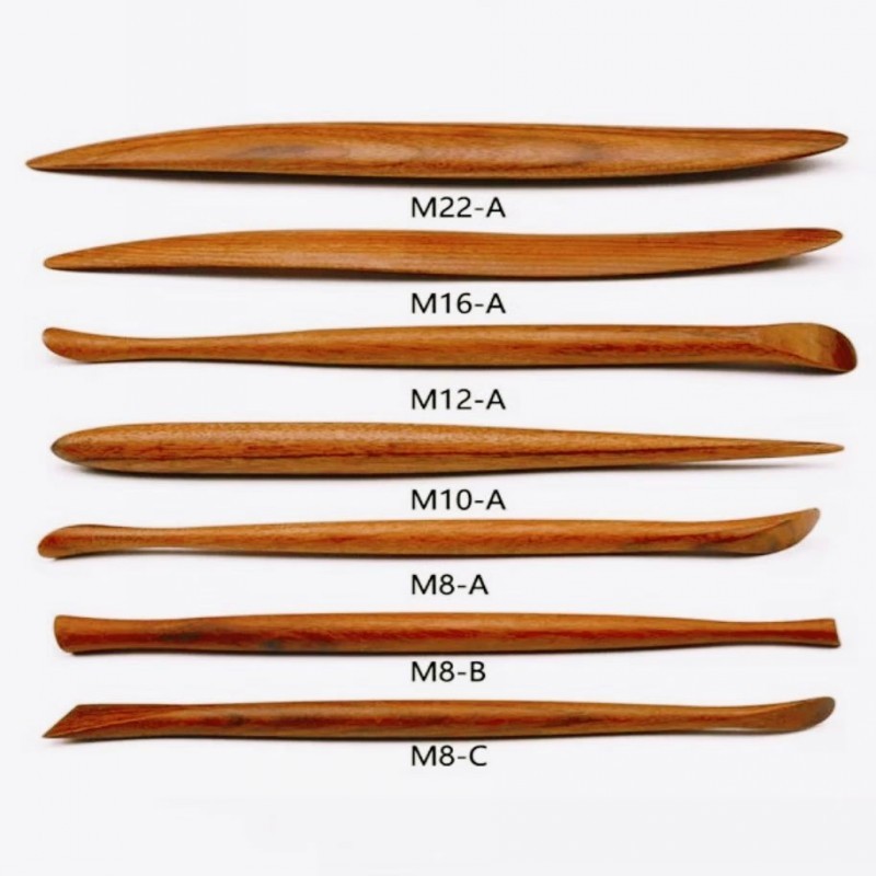 7-Piece Clay Sculpting Tool Set Cherry Wood Sculpture Oil Clay Soft Clay Tools Head Sculpting Carving Set