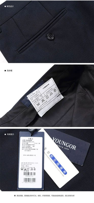 Youngor / Youngor Slim Fit Phiên bản phù hợp với quần Quần kinh doanh Quần YTTN26077FAY - Suit phù hợp