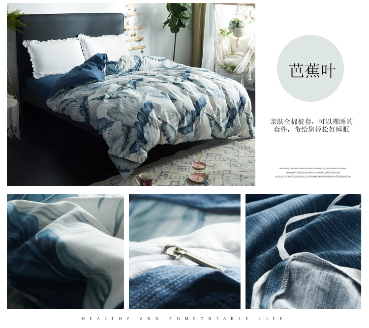 Văn chương đôi tươi 100% cotton quilt bìa đơn ký túc xá bông duy nhất chăn bông tình yêu báo - Quilt Covers chăn mền cotton