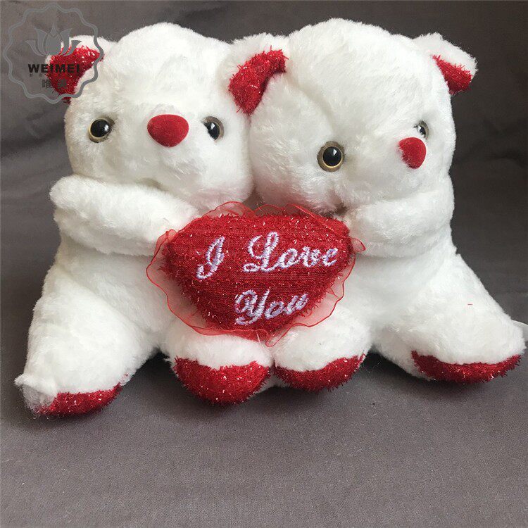 Holding heart bear a pair of wedding ceremony car doll decoration dolls front doll wedding ceremony car decoration accessories pressed doll dolls