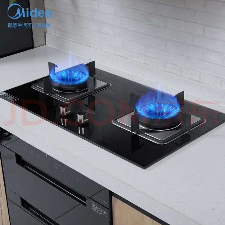 Beauty (Midea) Gas stove Home 5 0KW Large firepower Embedded double foci JZT-JDQ1-Taobao