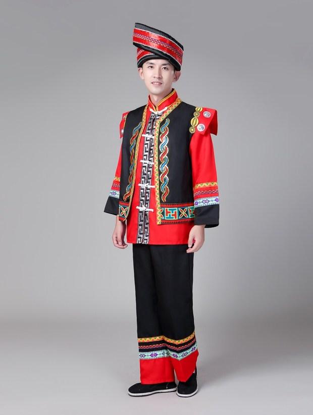 Trang phục Miao mới, trang phục biểu diễn thiểu số nam, Tujia Yao Zhuang, người Đại, trang phục biểu diễn đồ bộ đẹp