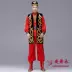 Quần áo Tân Cương Uygur nam dành cho người lớn thiểu số biểu diễn trang phục múa Hui Hui mùa đông đồ bộ vải đũi Trang phục dân tộc