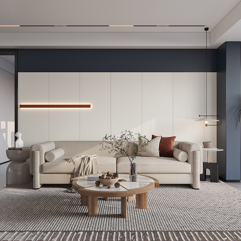 Sofa TV background wall clapboard decorative board integrated board bamboo fiber integrated wall board wood veneer seamless board