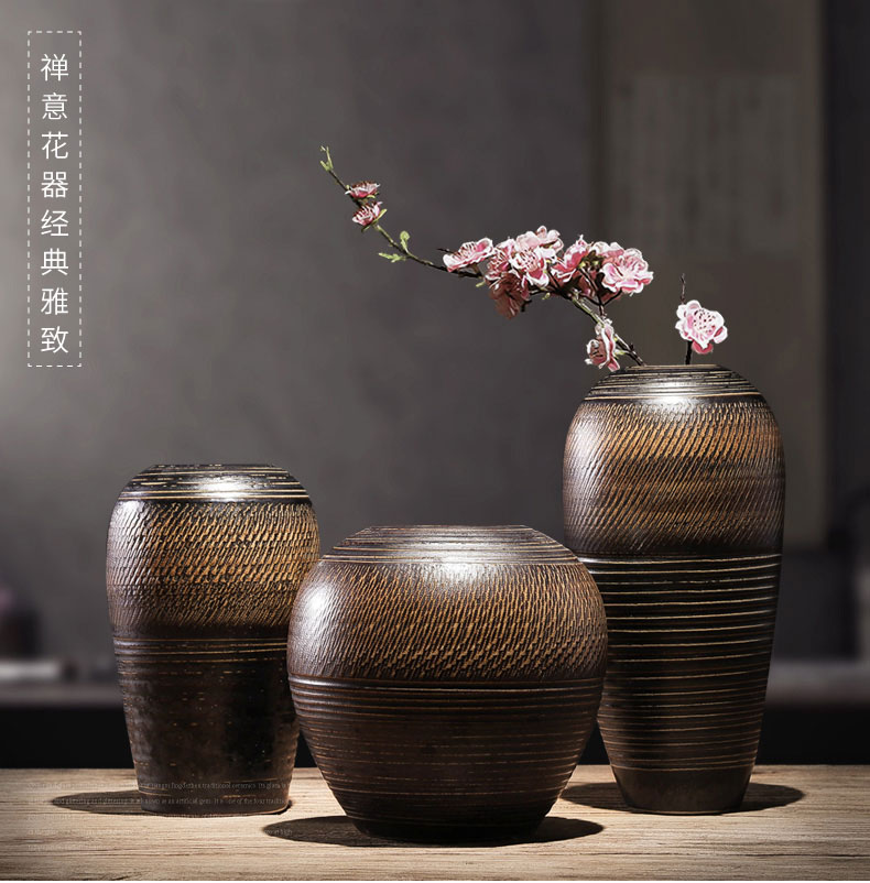 Insert table decorations on the dried flower vase ceramic porcelain handicraft furnishing articles sitting room furniture decoration ideas